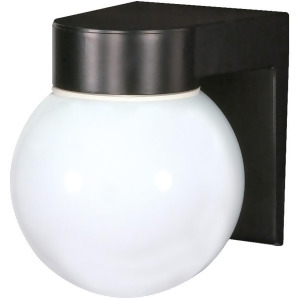 Nuvo Lighting 1 Light 8 Utility Wall Mount with White Glass Black Sf77-140 - All