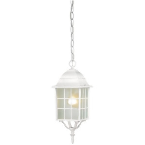 Nuvo Adams 1 Light 16 Outdoor Hanging w/ Frosted Glass White 60-4911 - All