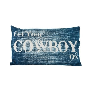 Pomeroy Get Your Cowboy On 20 x 12 Pillow Denim Antique White 904301 - All