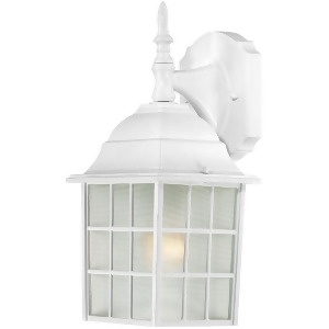 Nuvo Lighting Adams 1 Light 14 Outdoor Wall with Frosted Glass White 60-4904 - All