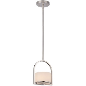 Nuvo Celine 1 Light Mini Pendant w/ Etched Opal Glass Polished Nickel 60-5478 - All