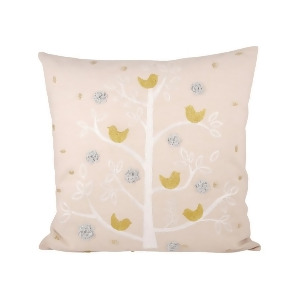 Pomeroy Holiday Partridge Pillow 20 x 20 Sand Gold Silver 903267 - All