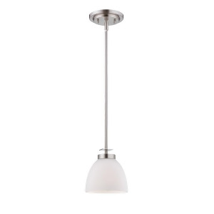 Nuvo Bentley 1 Light Mini Pendant w/ Frosted Glass Brushed Nickel 60-5015 - All