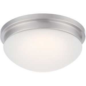 Nuvo Spector Led Flush Fixture w/ Frosted Glass Brushed Nickel 62-606 - All