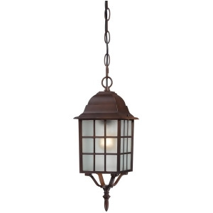 Nuvo Adams 1 Light 16 Outdoor Hanging w/ Frosted Glass Rustic Bronze 60-4912 - All