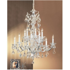 Classic Lighting Via Firenze Crystal Chandelier Silver Plate 57112Sps - All
