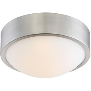 Nuvo Lighting Perk 9 Led Flush with White Glass Brushed Nickel 62-772 - All