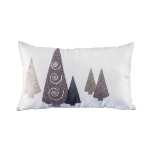 Pomeroy Modern Trees 26 x 16 Lumbar Pillow Snow Chateau Graye 904455 - All