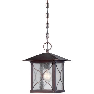 Nuvo Vega 1 Light Outdoor Hanging Fixture Clear Glass Classic Bronze 60-5614 - All