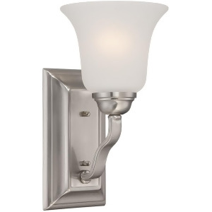Nuvo Elizabeth 1 Light Vanity Fixture w/ Frosted Glass Brushed Nickel 60-5591 - All