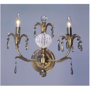 Classic Lighting Sharon Crystal Sconce/WallBracket Antique Brass 16112Abrsmk - All