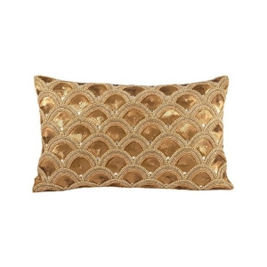 Pomeroy Gilded Scallops 20 x 12 Pillow Artisan Bronze 904356 - All