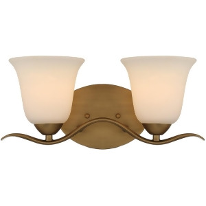 Nuvo Lighting Dillard 2 Light Vanity with White Glass Natural Brass 60-5812 - All