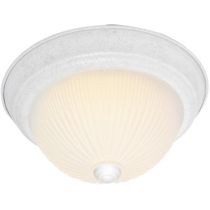 Nuvo Lighting 2 Light 11 Flush Mount Frosted Ribbed Textured White Sf76-131 - All