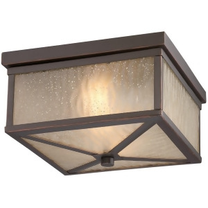 Nuvo Haven Led Outdoor Flush Mount w/ Sanded Tea Glass Mahogany Bronze 62-663 - All