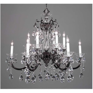 Classic Lighting Via Lombardi Crystal Chandelier Ebony Pearl 57063Eps - All
