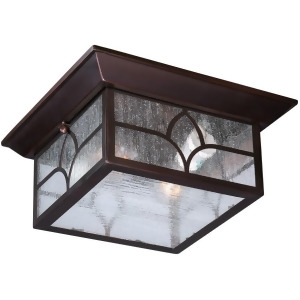 Nuvo Stanton 2 Light Outdoor Flush Mount w/ Clear Glass Claret Bronze 60-5646 - All