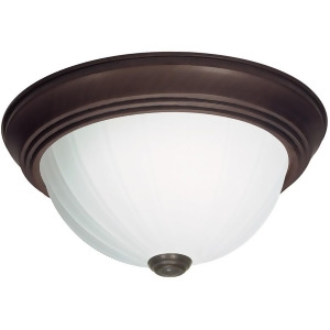 Nuvo 2 Light 13 Flush Mount Frosted Melon Glass Old Bronze Sf76-247 - All
