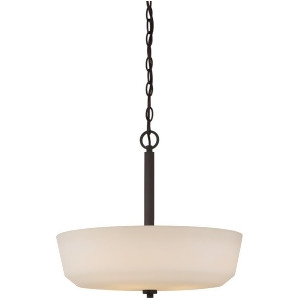 Nuvo Lighting Willow 4 Light Pendant with White Glass Aged Bronze 60-5907 - All