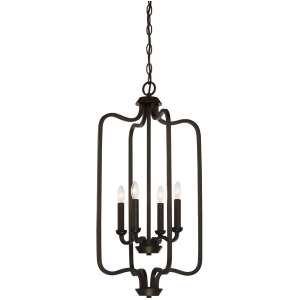 Nuvo Lighting Willow 4 Light Caged Pendant Aged Bronze 60-5900 - All