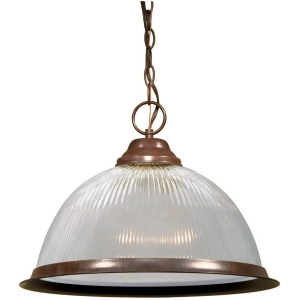 Nuvo Lighting 1 Light 15 Pendant Clear Prismatic Dome Old Bronze Sf76-447 - All