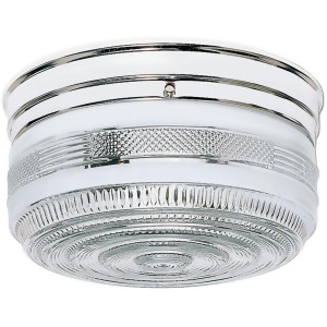 Nuvo 2 Light 10 Flush Mount Crystal / White Drum Polished Chrome Sf77-102 - All
