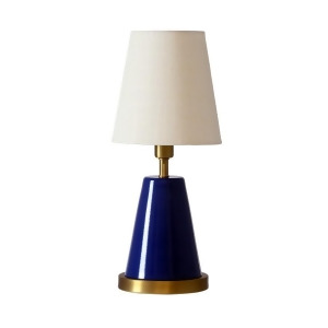 House of Troy Geo 13 Cone Mini Lamp Navy Blue w/ Brass Geo409 - All