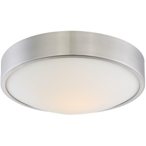 Nuvo Lighting Perk 13 Led Flush with White Glass Brushed Nickel 62-775 - All