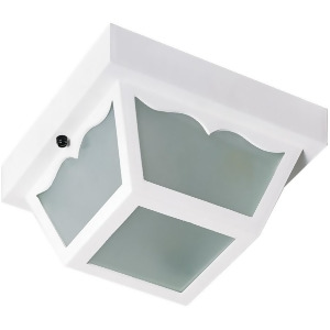 Nuvo 1 Light 8 Carport Flush Mount w/ Frosted Acrylic Panels White Sf77-835 - All
