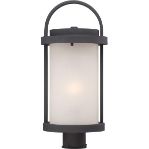 Nuvo Willis Led Outdoor Post w/ Antique White Glass Textured Black 62-654 - All