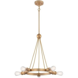 Nuvo Paxton 5 Light Chandelier Natural Brass 60-5715 - All