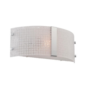Lite Source Maso 1 Light Wall Sconce Chrome Frost Glass Panels Ls-16512 - All
