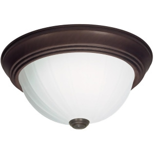 Nuvo 3 Light 15 Flush Mount Frosted Melon Glass Old Bronze Sf76-248 - All