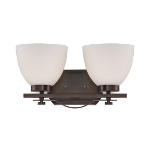 Nuvo Bentley 2 Light Vanity Fixture w/ Frosted Glass Hazel Bronze 60-5112 - All