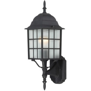 Nuvo Adams 1 Light 18 Outdoor Wall w/ Frosted Glass Textured Black 60-4903 - All