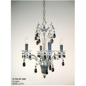 Classic Lighting Via Firenze Crystal Mini-Chandelier Silver Plate 57104Spcbk - All
