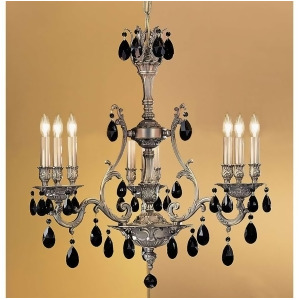 Classic Lighting Majestic Crystal Chandelier Aged Pewter 57364Agpcbk - All
