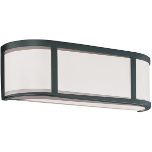 Nuvo Odeon 2 Light Wall Sconce w/ Satin White Glass Aged Bronze 60-2972 - All
