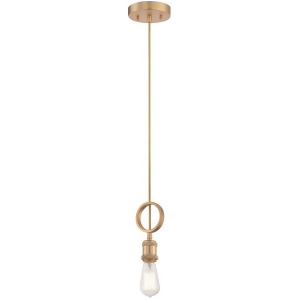 Nuvo Paxton 1 Light Mini Pendant 40W A19 Vintage Lamp Natural Brass 60-5712 - All
