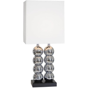 Van Teal Around The World Two's World Table Lamp Chrome/Matte Black 480572 - All