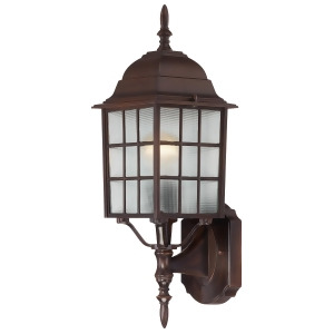 Nuvo Adams 1 Light 18 Outdoor Wall w/ Frosted Glass Rustic Bronze 60-4902 - All