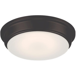 Nuvo Lighting Haley Led Flush Fixture with Frosted Glass Aged Bronze 62-711 - All