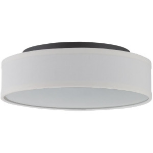 Nuvo Heather Led Flush Fixture w/ White Linen Shade Aged Bronze 62-525 - All