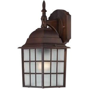 Nuvo Adams 1 Light 14 Outdoor Wall w/ Frosted Glass Rustic Bronze 60-4905 - All