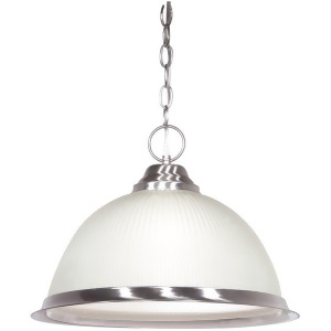 Nuvo 1 Light 15 Pendant Frosted Prismatic Dome Brushed Nickel Sf76-691 - All