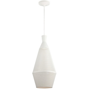 Nuvo Lighting Marx 1 Light Perforated Shade Pendant Glacier White 62-483 - All