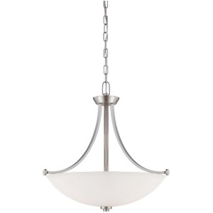 Nuvo Lighting Bentley 3 Light Pendant w/ Frosted Glass Brushed Nickel 60-5016 - All