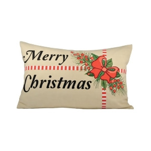 Pomeroy Holiday Package 26 x 16 Lumbar Pillow Sand Black Ribbon Red 904462 - All