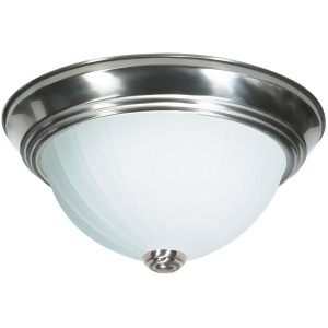 Nuvo 3 Light 15 Flush Mount Frosted Melon Glass Brushed Nickel Sf76-245 - All