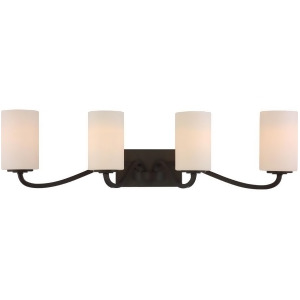 Nuvo Willow 4 Light Vanity Aged Bronze w/ White Glass Aged Bronze 60-5971 - All